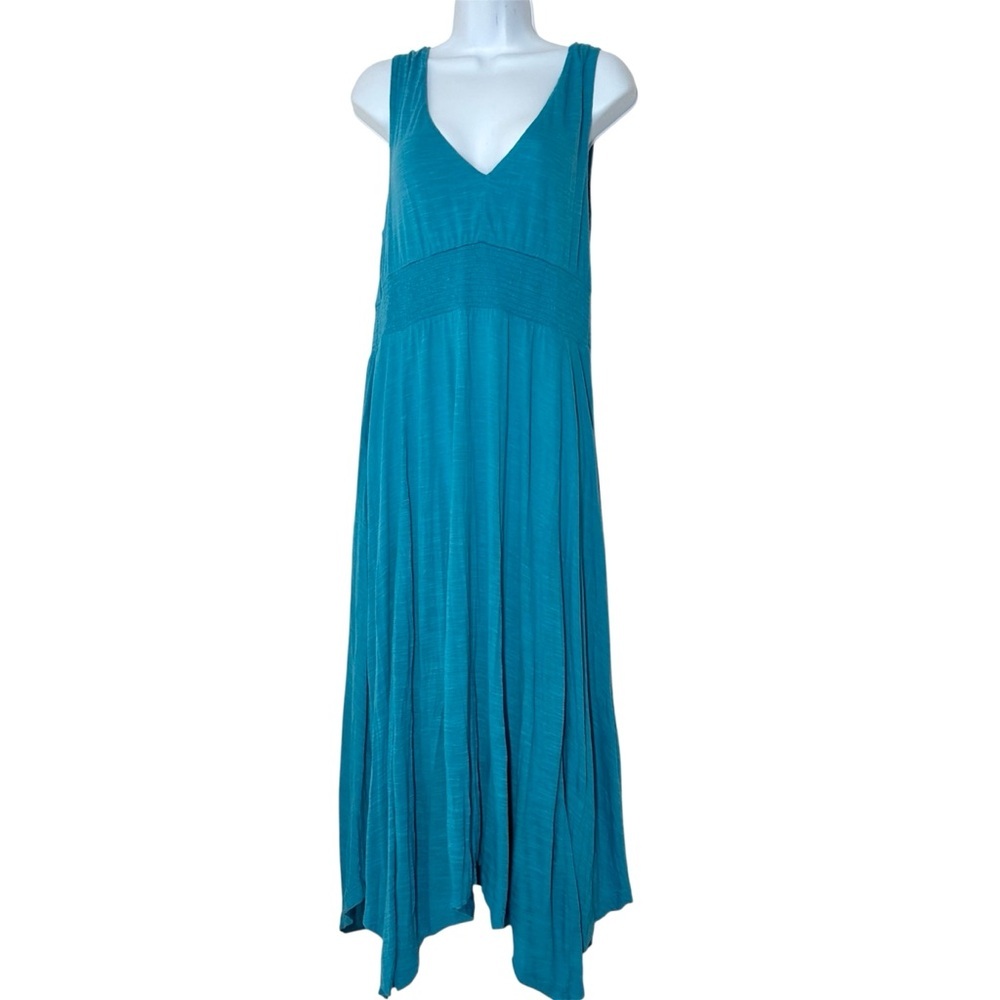 Sundance Zahra Midi Dress Teal Size L Sleeveless Beach Dress ResortWear